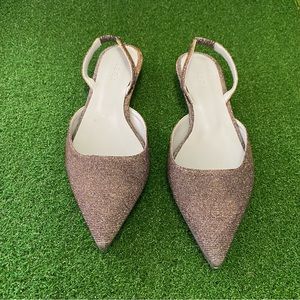 Aera Slingback Metallic Flats Sz 37.5 Women’s